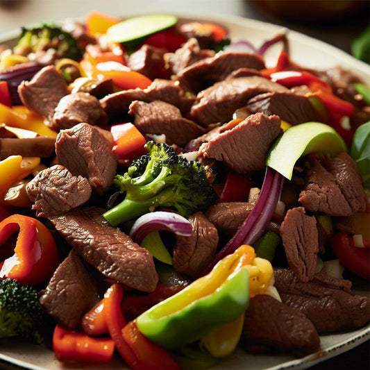 Lean Bison and Vegetable Stir-Fry with Brown Rice